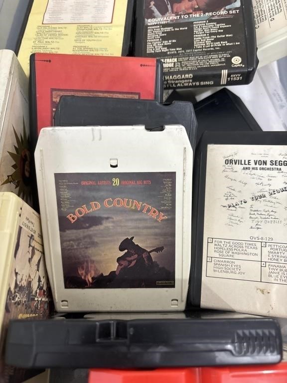 Tote of Eight Track Tapes