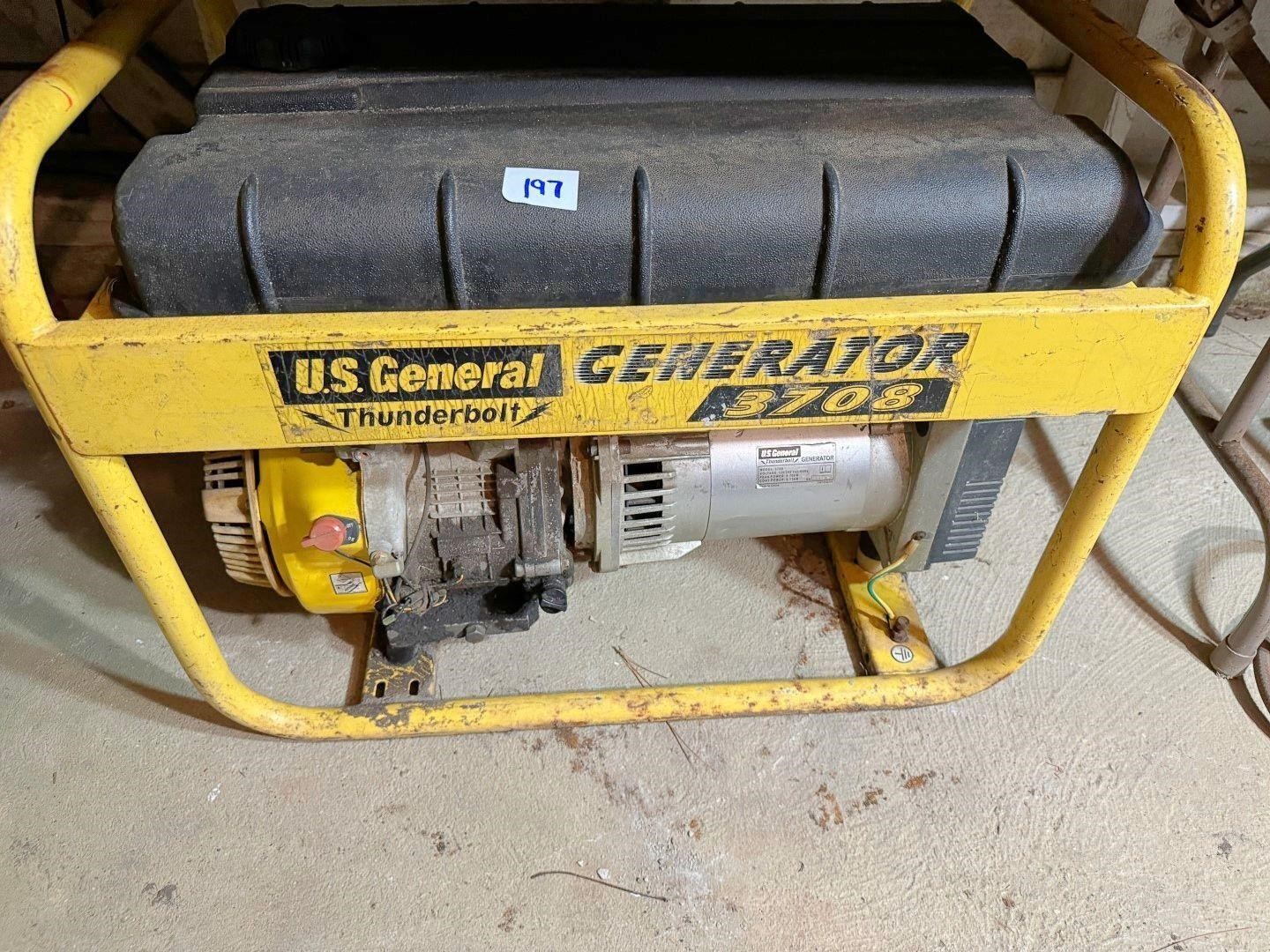 US General 3708 Generator- crank & runs