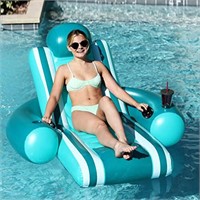 Inflatable Pool Float Recliner, Heavy Duty Comfor