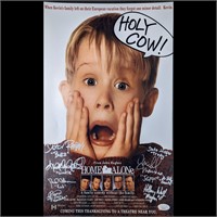 Large Cast Signed "Home Alone" Movie Poster, 8 Sig