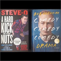 Pair Of Autographed Books Signed By Comedians Stev