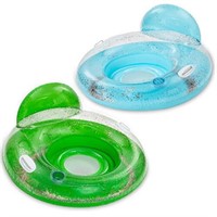 Sloosh 2 Pack Adults Pool Float Chair with Cuphol