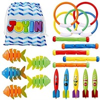 JOYIN 20 Pcs Diving Pool Toys Set with Bonus Stor