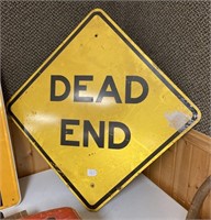 Metal DEAD END sign 24" x 24"