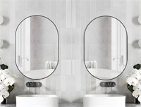 $110 2Pcs (20x30") Oval Bathroom Mirror