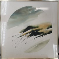 Signed Fran Larson "Soft Wind From The Lake" Water