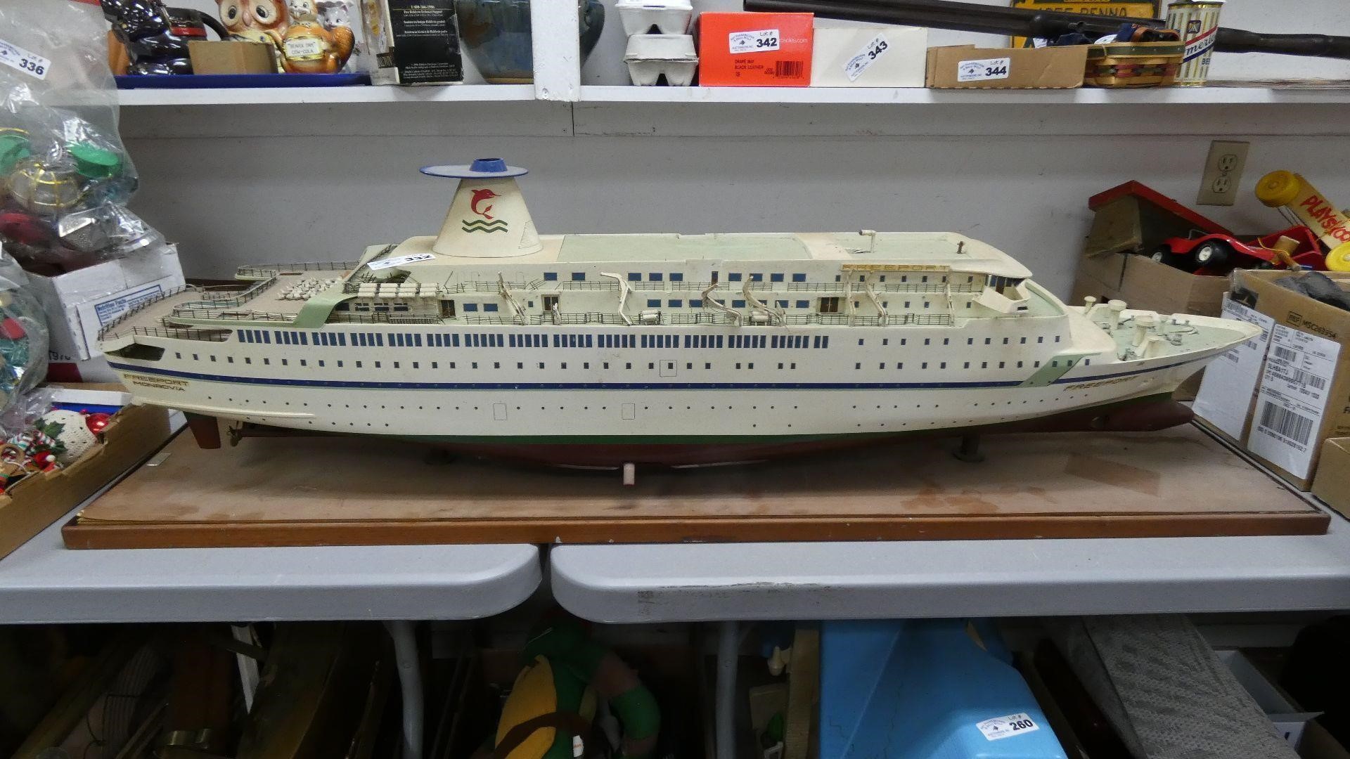 54" Large Freeport Monrovia Wooden Ship Model