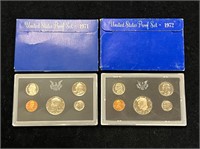 1971 & 1972 US Proof Sets in Boxes