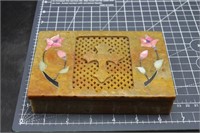 Soapstone Trinket Box W/ Cross