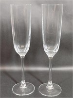 Cristal de Sevres Beaubourg Flute Champagne Pair