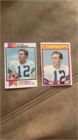 1972 Topps Roger Staubach Rookie and 1973 Topps se