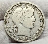 1903-O Barber Half Dollar VF35