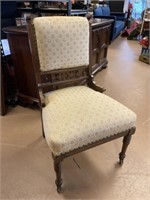 Eastlake Style Upholstered Chair