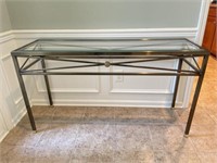 Beveled Edge Glass Top Entryway Table