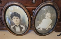 Antique Oval Framed Portraits