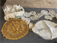 Vintage Doilies & a lace table cloth