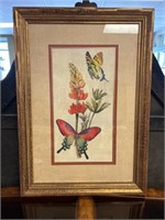 Large Butterfly Print with Gold Frame  B