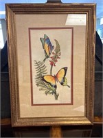 Large Butterfly Print with Gold Frame