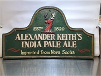 ALEXANDER KEITH'S WOOD SIGN