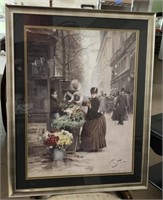 Gilbert, Victor, The Flower Cart Print