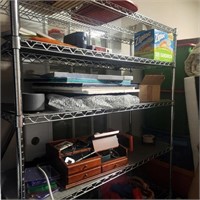 Rolling Chrome Rack w/ Contents