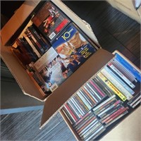 Two Boxes of CDs & DVDs