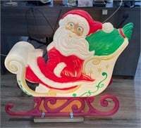 Santa Clause Blow Mold LARGE on Sleigh w/light