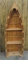 Wood Canoe Curio Shelf 46"