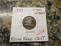 1858 Flying Eagle Cent, Small Letters