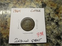 1864 Indian Cent, Copper