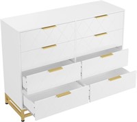 Jojoka Dresser for Bedroom with 8 Drawer, White
