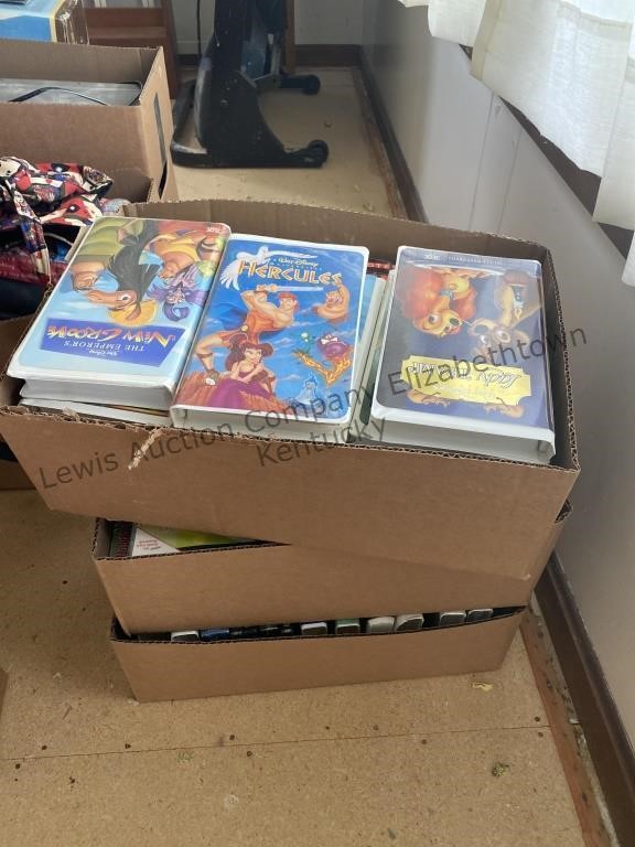 3 boxes VHS tapes