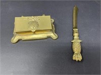 Brass Stamp Holder and Letter Opener