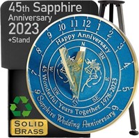 Sapphire Wedding Anniversary 1978-2023 Sundial