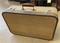 Vintage Air-Pak Leather/Canvas Suitcase