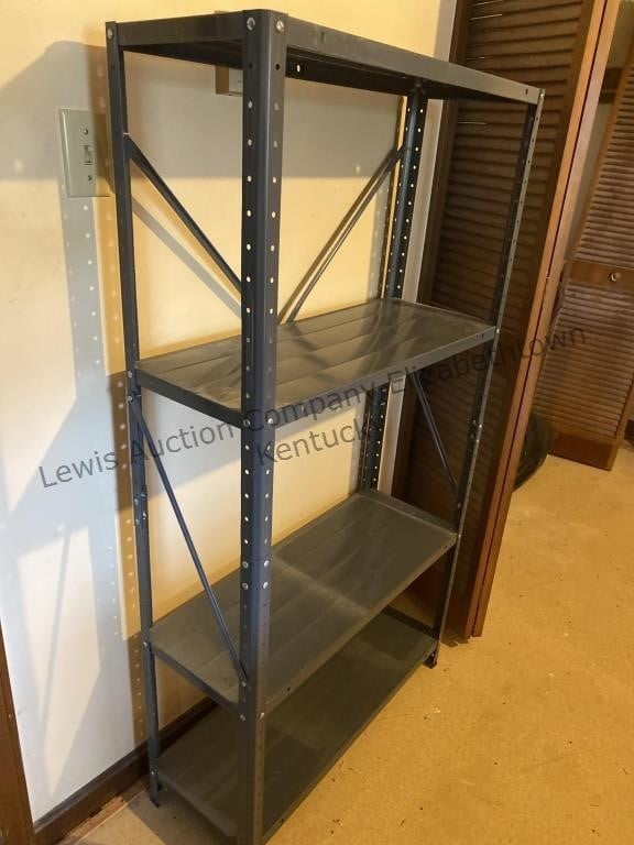 Metal shelf 57 inches tall 31 inches wide 12