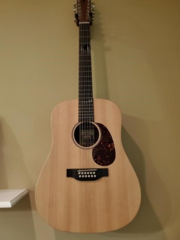 Martin 12 String Guitar with Case Stands