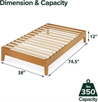 ZINUS Alexis Deluxe Wood Platform Bed Frame