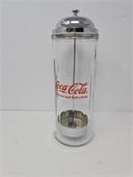 Coca-Cola Glass Straw Dispenser