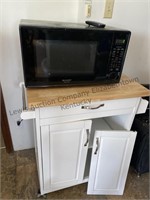 Emerson microwave and stand