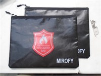 MIROFY Fire Resistant Document Bag, 2pk