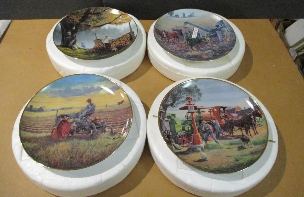 (4) Danbury Mint Farmland Memories Plates