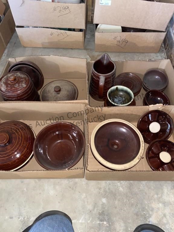 4. Boxes of pottery see photos