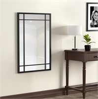 24x35 Inch Black Framed Bathroom Mirror