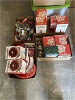 4 boxes Christmas decorations