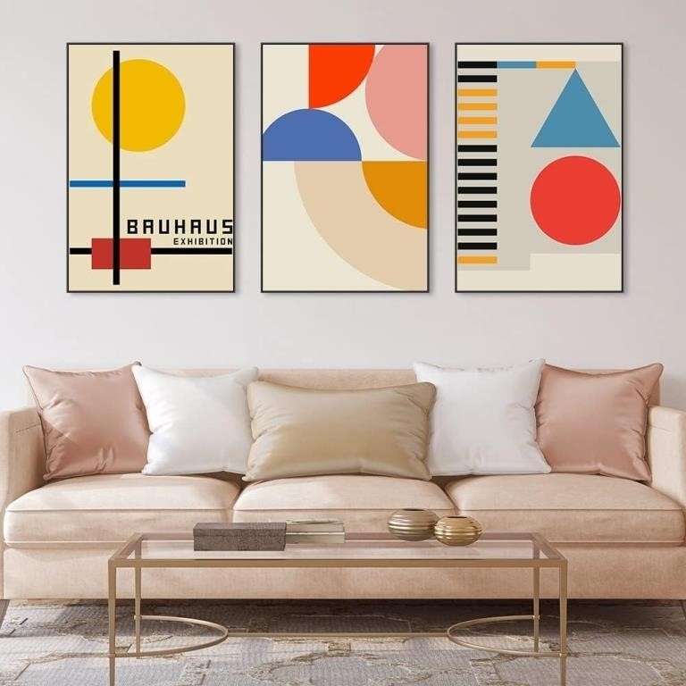 Framed Abstract Canvas Wall Art - 3 Pc. Set