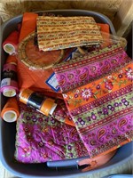 3 totes of fabric