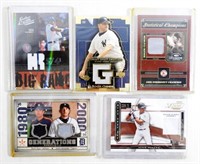 (5) BASEBALL GAME USED PATCH CARDS