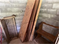 Porch swing, scrap, lumber, bench, see photos