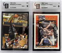 (2) SHAQUILLE O'NEAL GRADED CARDS